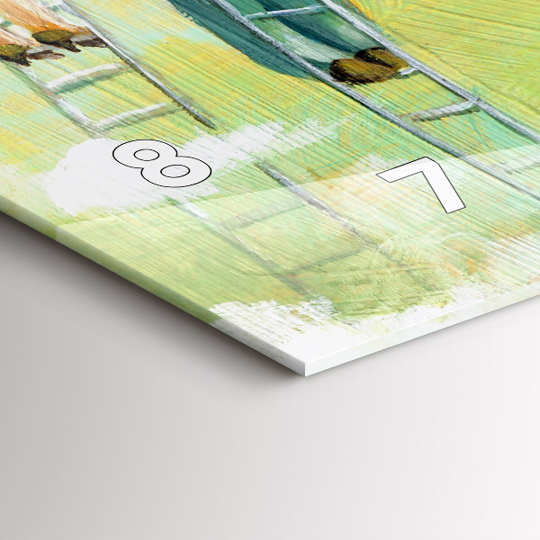 Zegar szklany poziomy Ludzie na drabinie