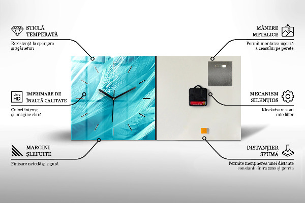 Zegar szklany poziomy Kobiety w kolorowych sukniach