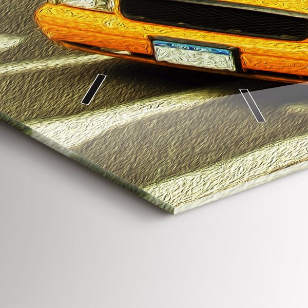 Zegar szklany poziomy New York City taksówki