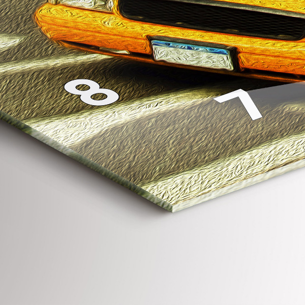 Zegar szklany poziomy New York City taksówki