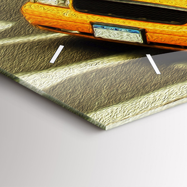 Zegar szklany poziomy New York City taksówki