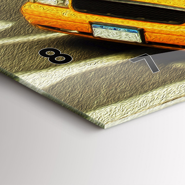 Zegar szklany poziomy New York City taksówki