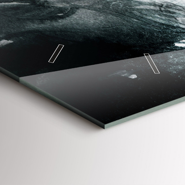 Zegar szklany poziomy Portret kobiety czerwone usta