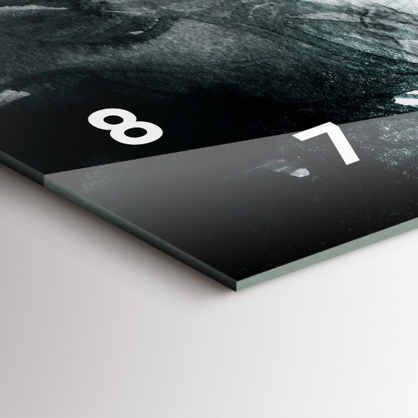 Zegar szklany poziomy Portret kobiety czerwone usta