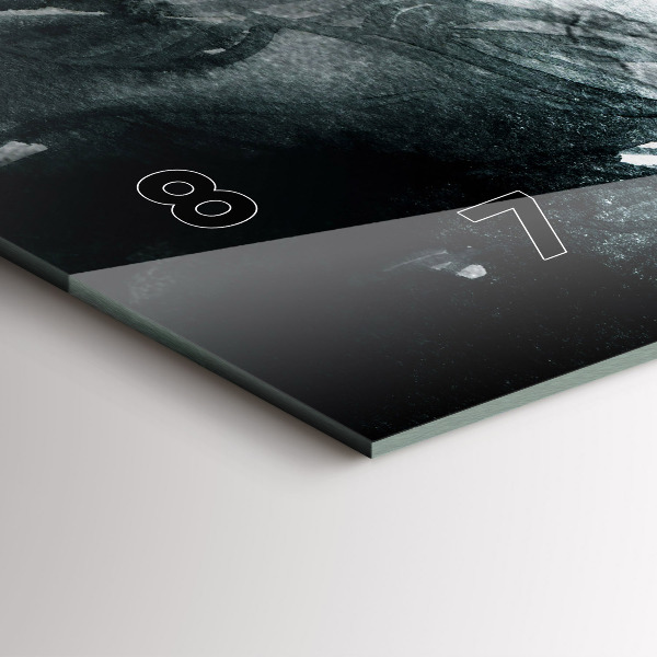 Zegar szklany poziomy Portret kobiety czerwone usta