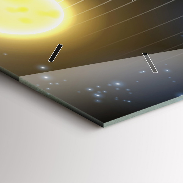 Zegar szklany poziomy Układ Słoneczny