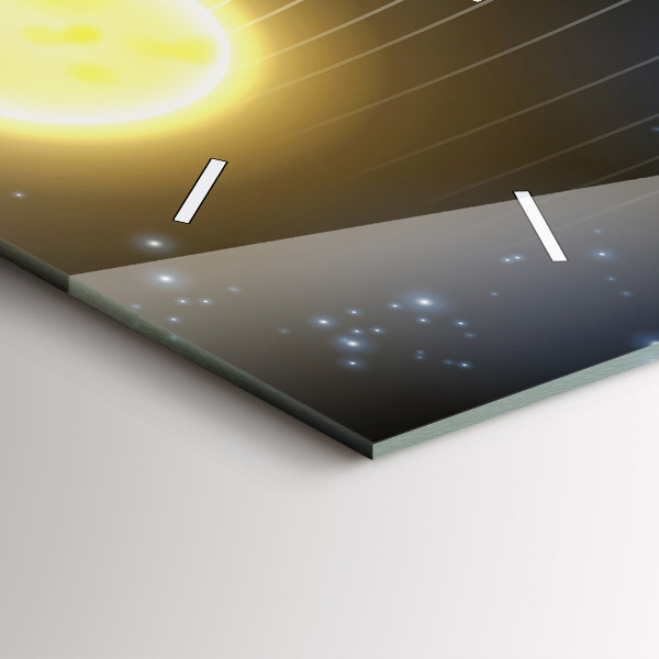 Zegar szklany poziomy Układ Słoneczny