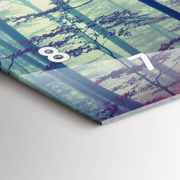 Zegar szklany poziomy Jesienna droga Las Mgła