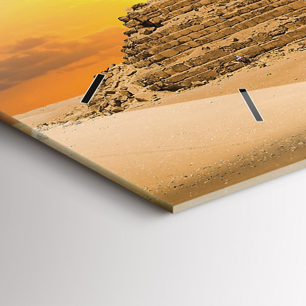 Zegar ścienny poziomy Piramidy i zachód słońca