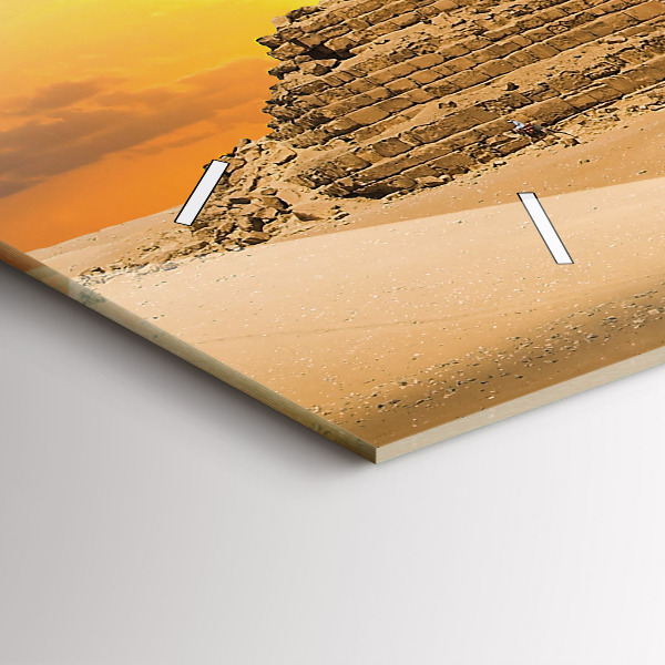 Zegar ścienny poziomy Piramidy i zachód słońca