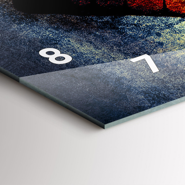 Zegar szklany poziomy Motyl vintage styl