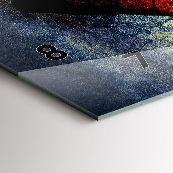 Zegar szklany poziomy Motyl vintage styl