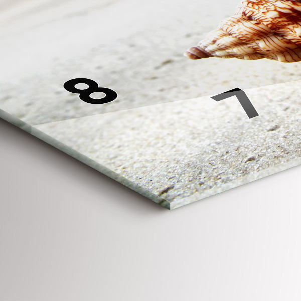 Zegar ścienny poziomy Muszla na plaży