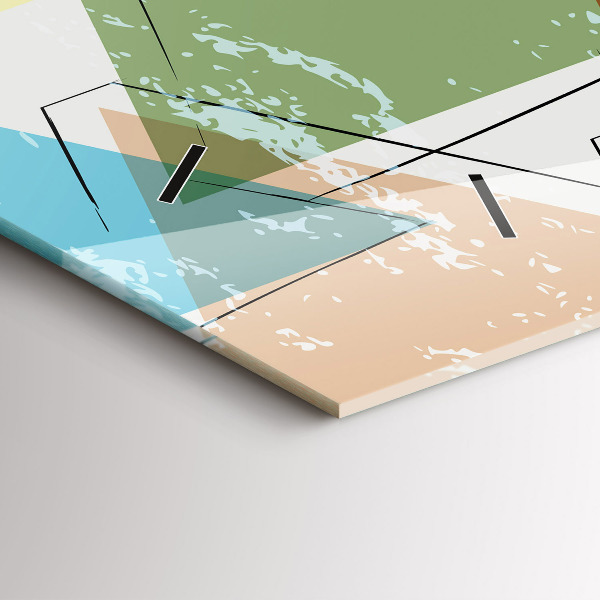 Zegar szklany poziomy Trójkąty wzór geometryczny