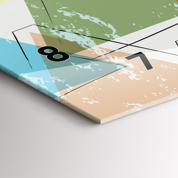 Zegar szklany poziomy Trójkąty wzór geometryczny