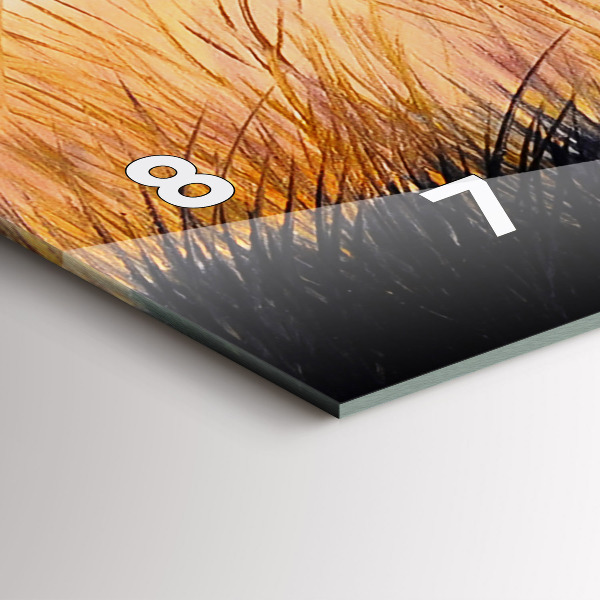 Zegar szklany poziomy Żurawie o zachodzie słońca