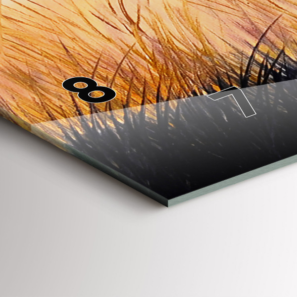 Zegar szklany poziomy Żurawie o zachodzie słońca