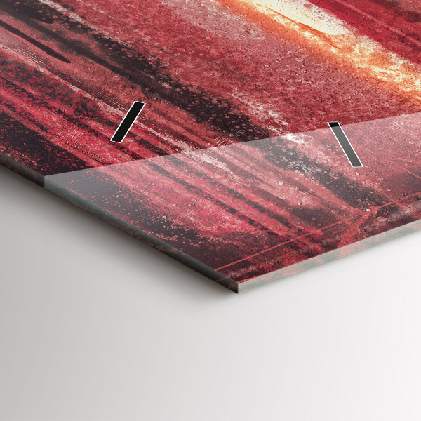 Zegar szklany poziomy Młoda zakochana para