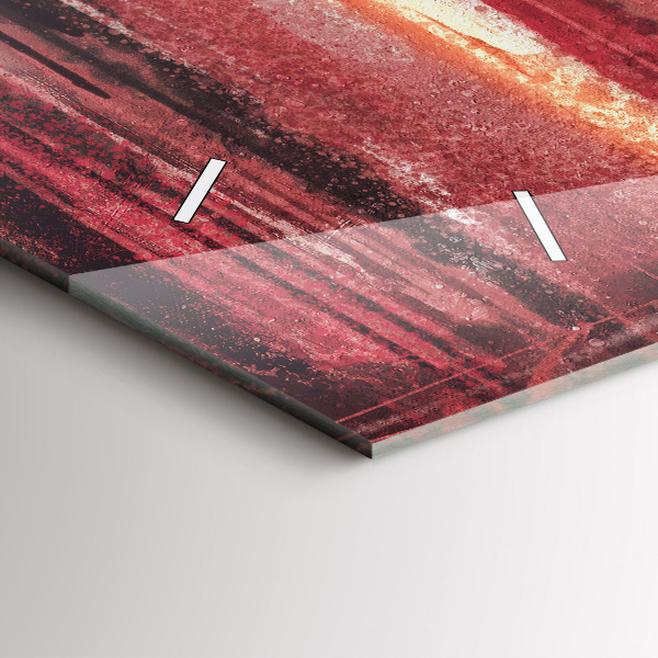 Zegar szklany poziomy Młoda zakochana para