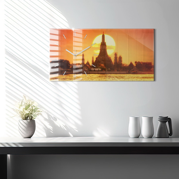 Zegar szklany poziomy Wat arun Bangkok Tajlandia