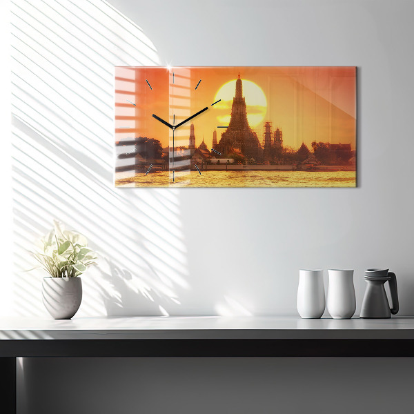 Zegar szklany poziomy Wat arun Bangkok Tajlandia