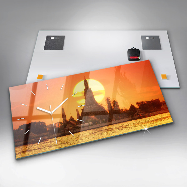 Zegar szklany poziomy Wat arun Bangkok Tajlandia