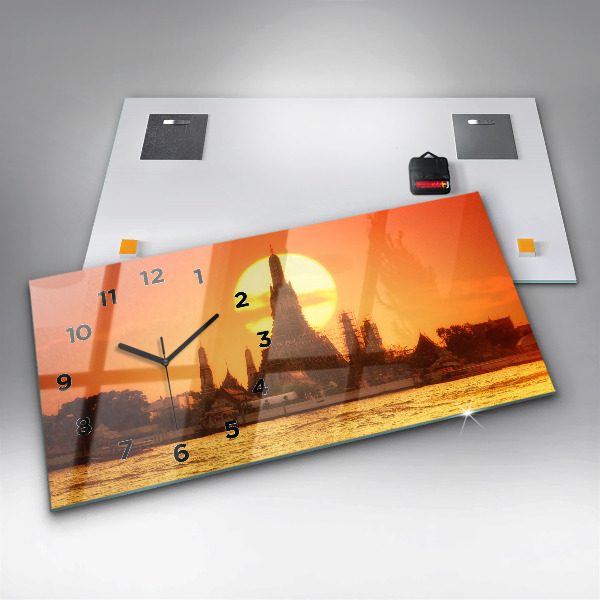 Zegar szklany poziomy Wat arun Bangkok Tajlandia