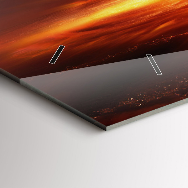 Zegar szklany poziomy Wybuch bomby atomowej