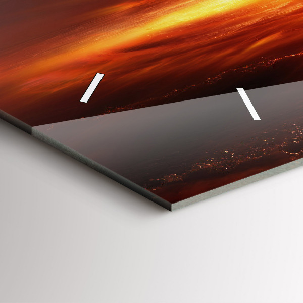 Zegar szklany poziomy Wybuch bomby atomowej