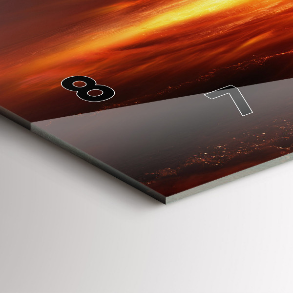 Zegar szklany poziomy Wybuch bomby atomowej