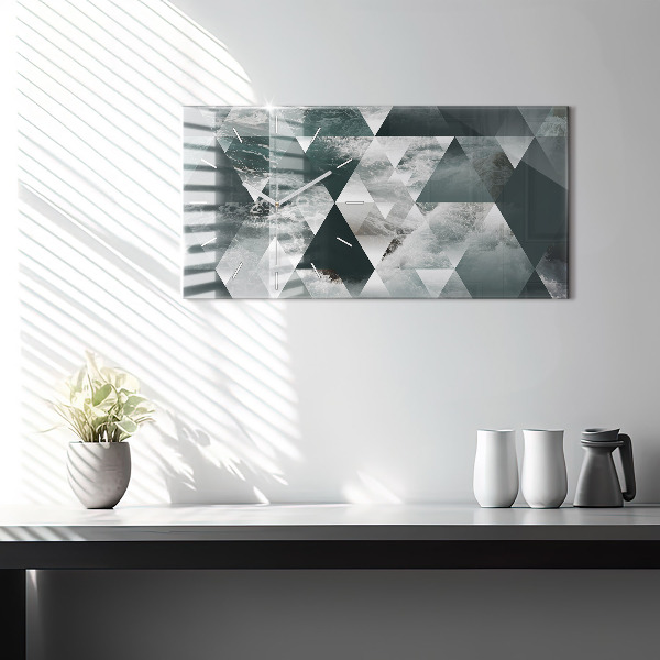 Zegar szklany poziomy Abstrakcja morskie fale