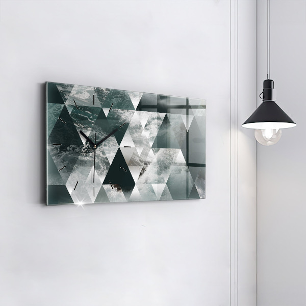 Zegar szklany poziomy Abstrakcja morskie fale