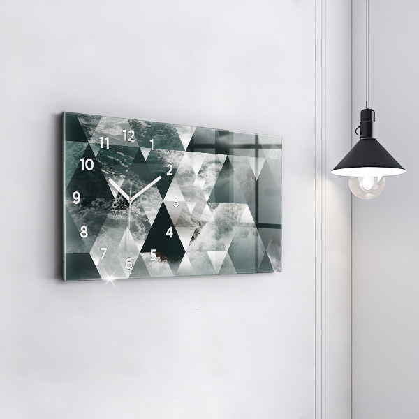 Zegar szklany poziomy Abstrakcja morskie fale