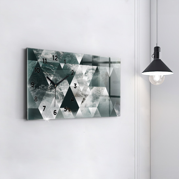 Zegar szklany poziomy Abstrakcja morskie fale