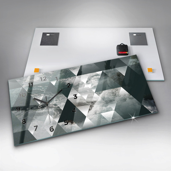 Zegar szklany poziomy Abstrakcja morskie fale