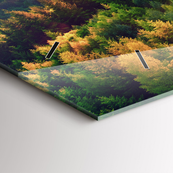 Zegar szklany poziomy Zachód słońca nad wzgórzami