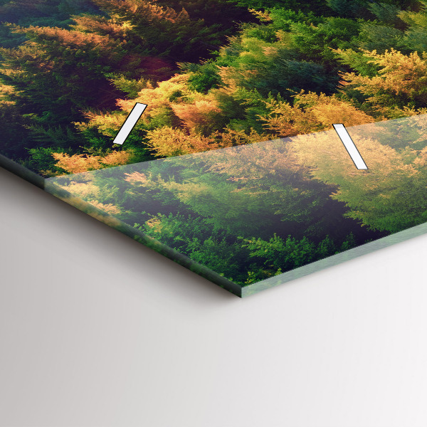 Zegar szklany poziomy Zachód słońca nad wzgórzami