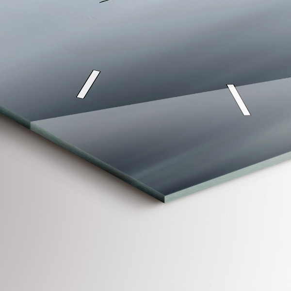 Zegar szklany poziomy Samolot wojskowy w locie