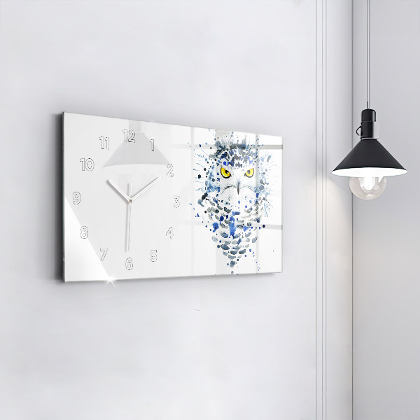 Zegar szklany poziomy Sowa spojrzenie