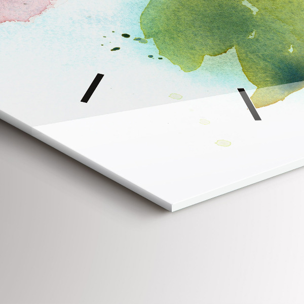 Zegar szklany poziomy Róże W Wazonie Akwarela