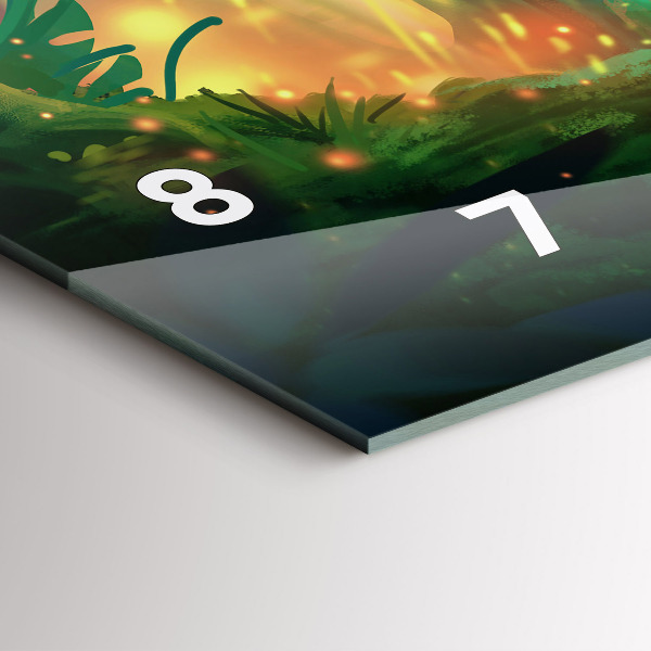 Zegar szklany poziomy Dzieci w baśniowym lesie