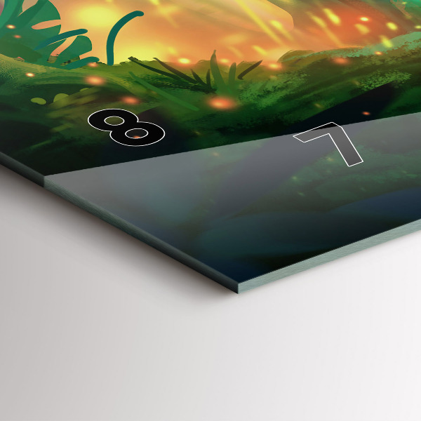 Zegar szklany poziomy Dzieci w baśniowym lesie