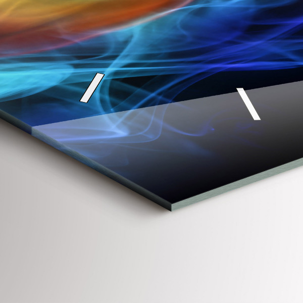 Zegar ścienny poziomy Abstrakcja kolorowe linie