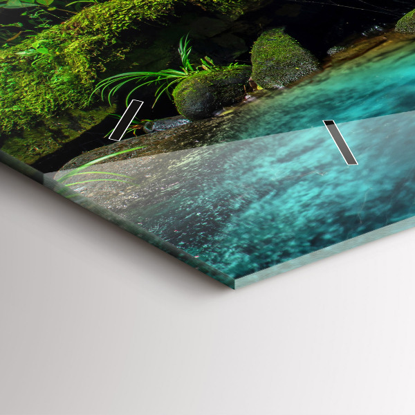 Zegar szklany poziomy Wodospad Tajlandia