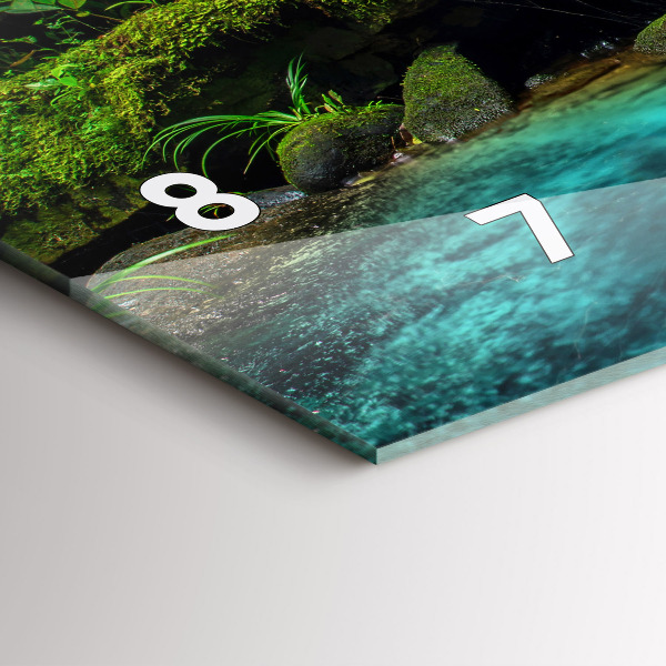 Zegar szklany poziomy Wodospad Tajlandia