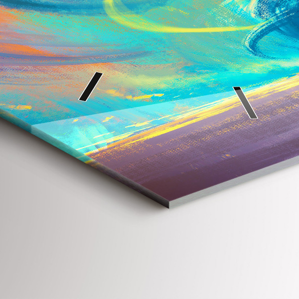 Zegar szklany poziomy Dziecko i balony