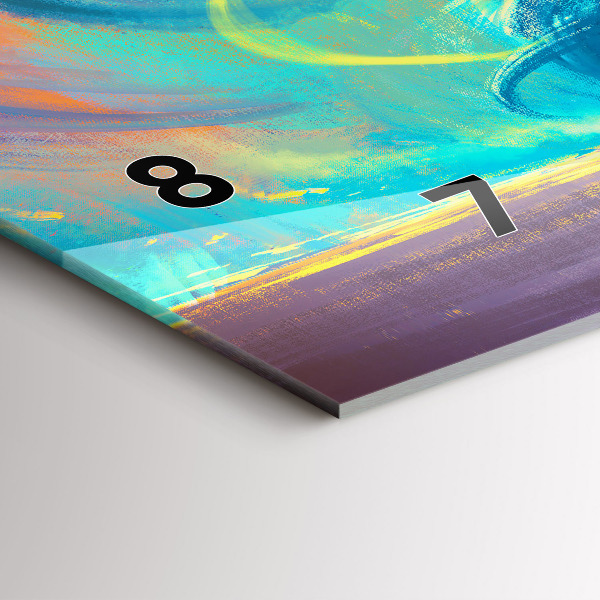 Zegar szklany poziomy Dziecko i balony