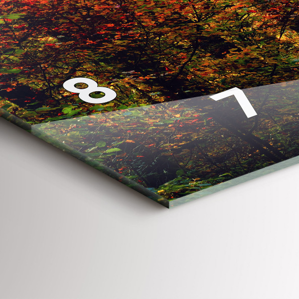 Zegar szklany poziomy Jesienna sceneria leśna