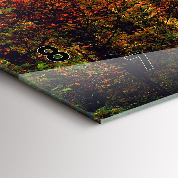 Zegar szklany poziomy Jesienna sceneria leśna