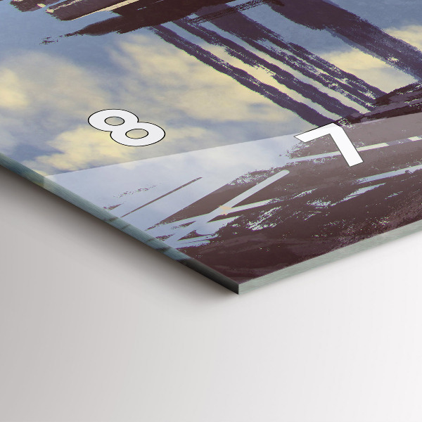 Zegar szklany poziomy Anioł Rower